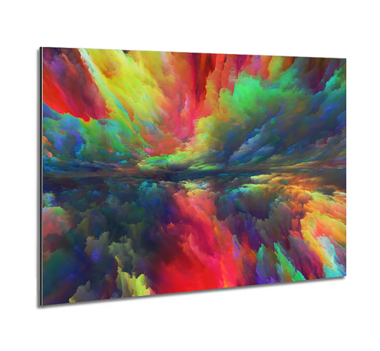 Vibrant Powdered Colours Sky - Unframed Graphic Art on Metal