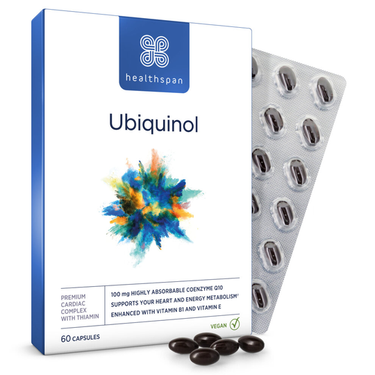 Healthspan Ubiquinol, 60 Capsules, Heart Health, Vegan