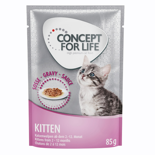 48 x 85g Concept for Life Wet Cat Food - Special Price!* - Kitten - in Gravy