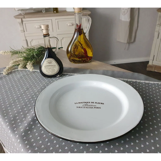 25Cm Enamelware Dinner Plate