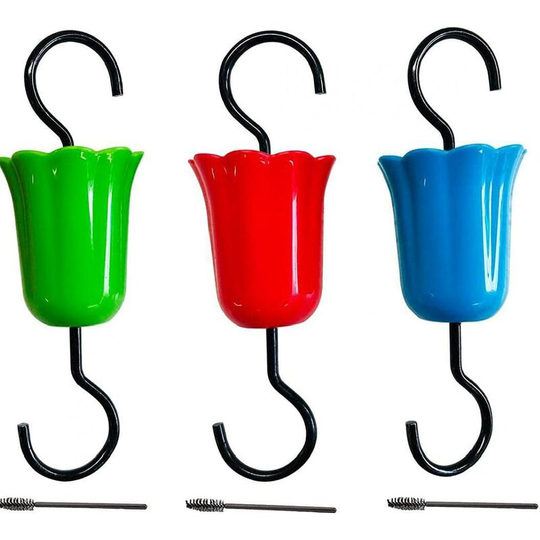 Ant Moat for Hummingbird, Insect Flower Moat Guard Trap Ant Hook for Wild Bird Feeder with Brushes