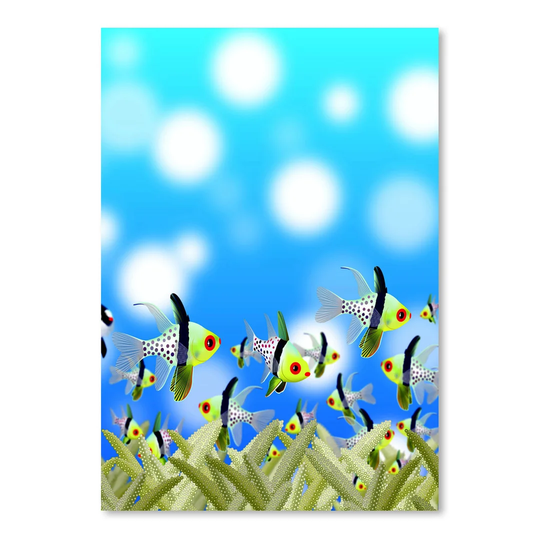 Wonderful Dream Fish Aquarium Design Graphic Art
