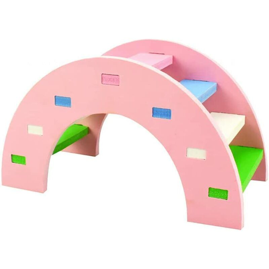 Readcly - Hamster Bridge Molar Toy Chew Toy Cage Accessories Wooden Tunnel Ladder for Guinea Pig Chinchilla Gerbils Rabbits Parrots Syrian Hamsters.