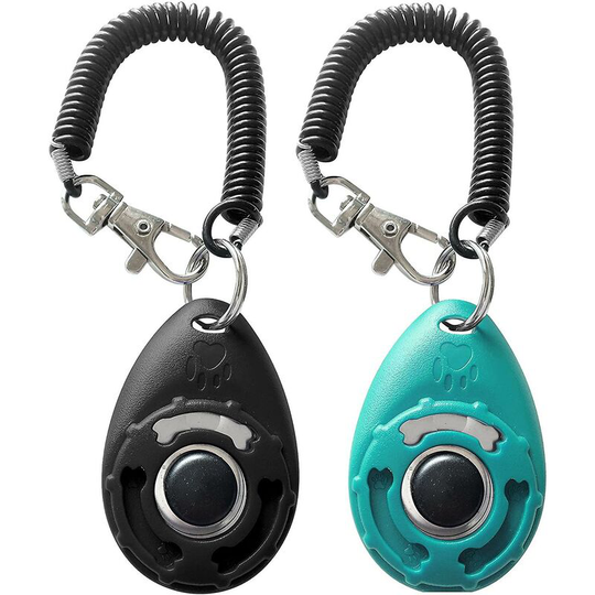 Pet Training Clicker With Wrist Strap - Dog Training Clickers (new Black + Blue)-Thsinde