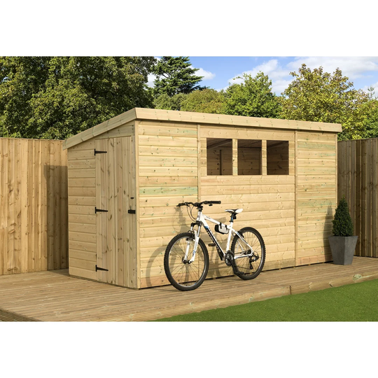 4 Ft. W x 9 Ft. D Shiplap Pent Wooden Shed