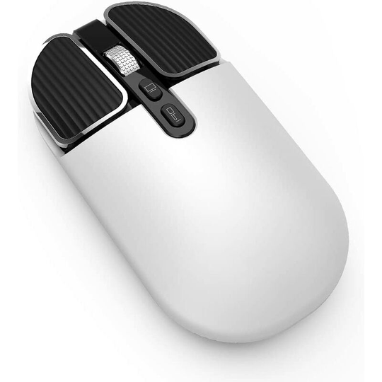 2.4G Wireless Mouse - Rechargeable - 1600 dpi (3 Levels Adjustable) - Receiver Supports Almost All Computers with usb Interface (Silver)