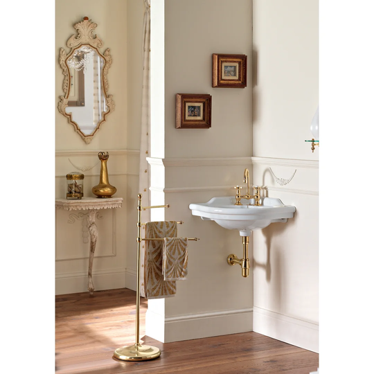 Angular Small Backboard Ceramic Wall Hung Basin with Tap