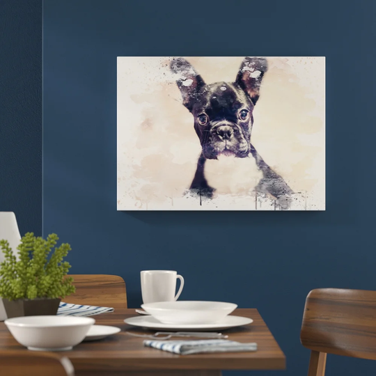 'French Bulldog Puppy Dog' Graphic Art Print Poster