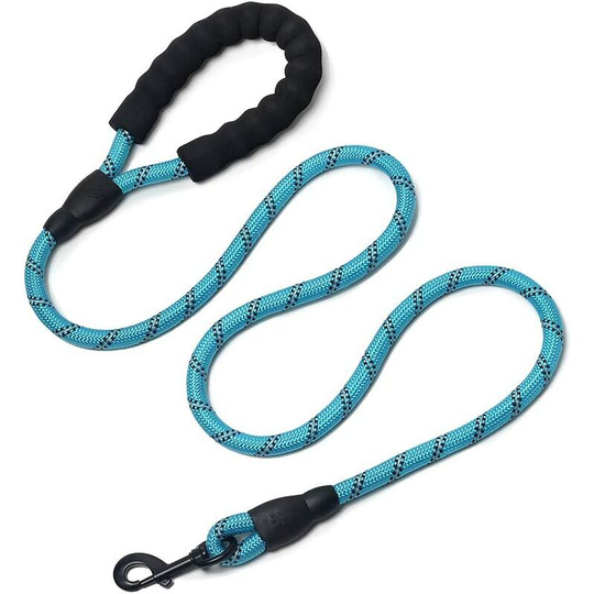 Dog Leash Rope, Nylon Dog Leash with Padded Handle and Reflective Wires, 150CM Strong Dog Leash Rope (Blue)