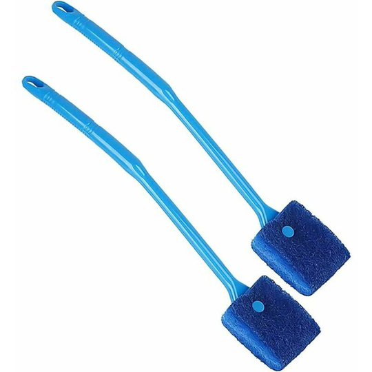 Morejieka - Aquarium Cleaning, 2 Rooms Aquarium Brush, Aquarium Cleaning Sponge Brush, Aquarium Sponge, Aquarium Cleaning Tools for Glass Aquariums