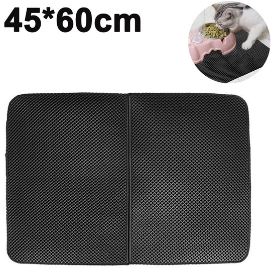 Devenirriche - Litter Box Mat Size Double Layer Design Honeycomb Cat Litter Mat Waterproof Non-slip Eva Material Washable Easy Clean Durable Underlay
