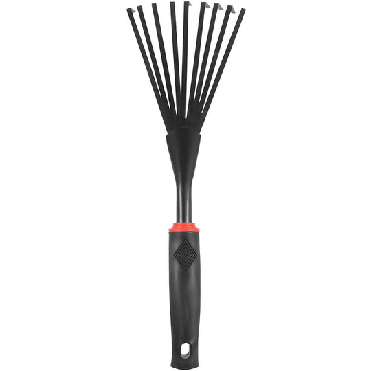 Thsinde - steel Garden Lawn Broom i Hand Rake For Picking Up Garden Litter i 9 Elastic Teeth, Working Width 12.5 Cm i Garden Tool For Cleaning