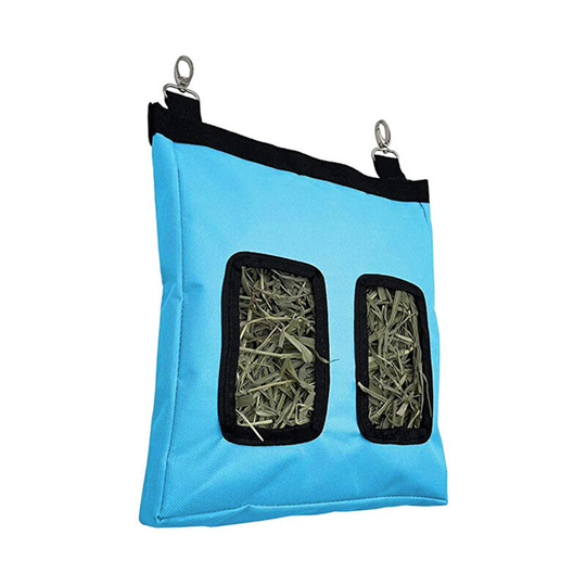 Muff - Rabbit Hay Feeder Bag, Guinea Pig Hay Feeder Storage ,Hanging Feeding Hay 600D Oxford Cloth Fabric s Blue