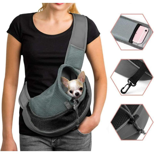 Dog Carrier Bag Cats Adjustable Shoulder Bag Carry Small Pets Portable Mesh Travel Bag Kitten Puppy Breathable Pouch Bag
