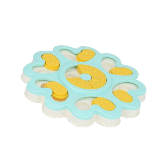 (Blue) Pet Dispenser Feeding Bowl Dog Toys Feeder