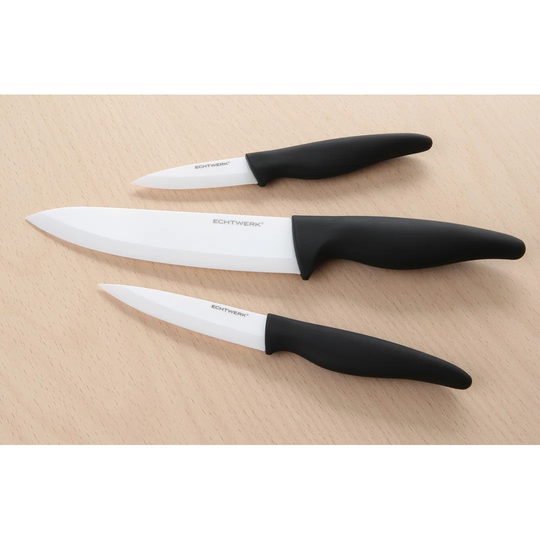 3 Piece Assorted Knife Set with Storage