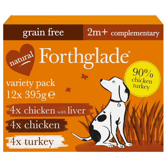 Forthglade Just 90% Grain-Free Adult Dog - Just Poultry - 12 x 395g