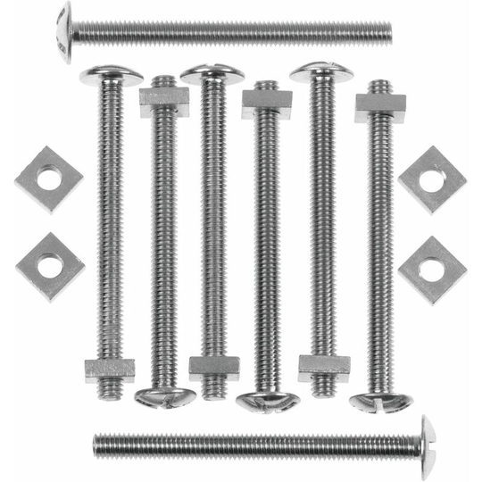 Roofing Bolts With Nuts M6 x 2'-M6 x 50mm | Pack of 100 - PRBN650 - Picardy