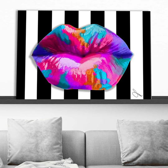 Pucker up by Jodi - Wrapped Canvas Graphic Art Print