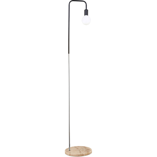 Carlo floor lamp - Metal and marble Silver Marble, Iron - Silver