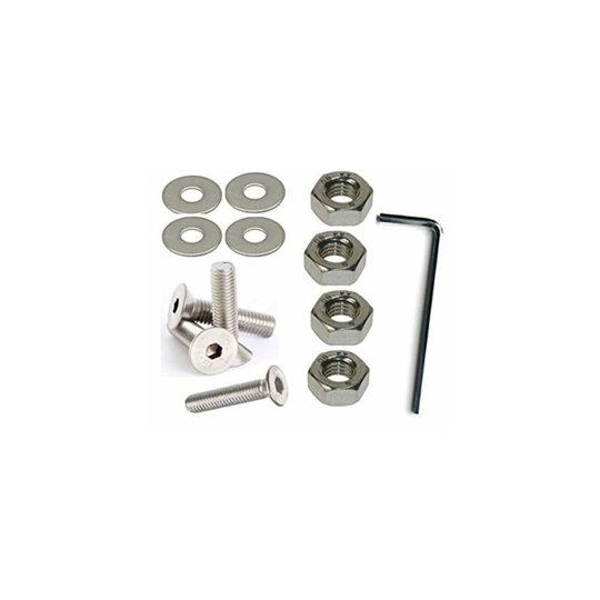 A2 Stainless Steel Socket Csk M5x50 c/w Nut,Washer & Hex Key Pack 10