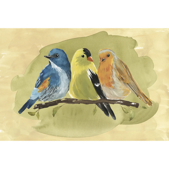 Bird Perch I by Annie Warren - Wrapped Canvas Painting