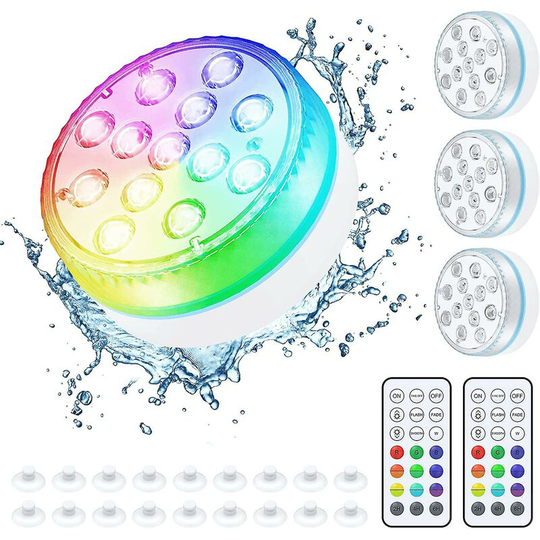 Thsinde - 4 Pack Pool Lights Submersible Led Lights