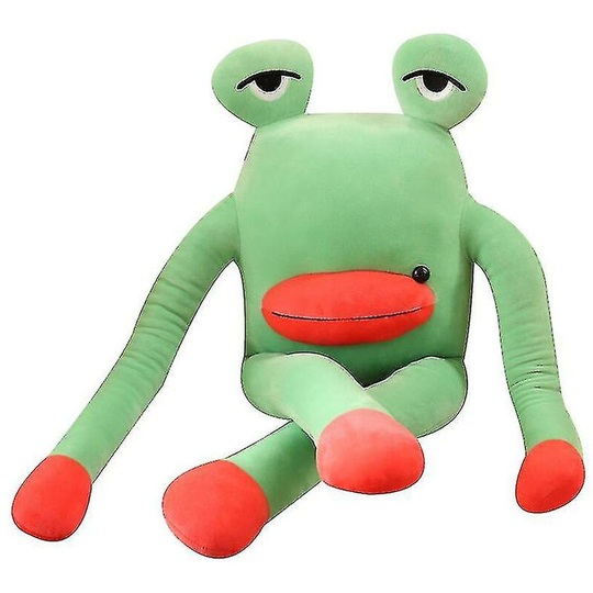 Frog pillow doll plush toy, children's fun toy, squinting, 60CM