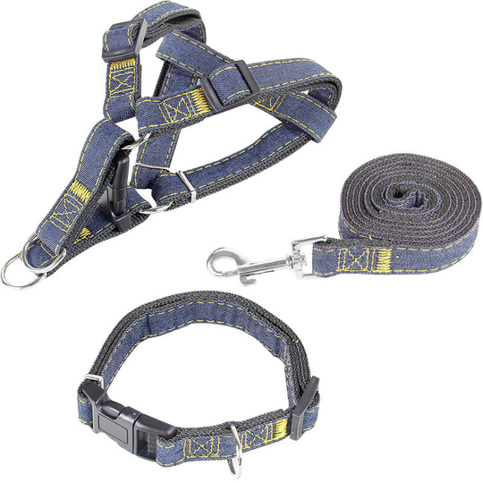 Pet Leash, Cowboy Chest Harness, Dog Traction Collar, Dog Leash, Pet Supplies (Black, l)