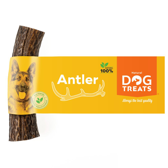 (Size Medium) Natural Dog Treats Deer Antler Dog Chew Toy Natural Long Lasting Bone for Large Medium Small Sized Breeds