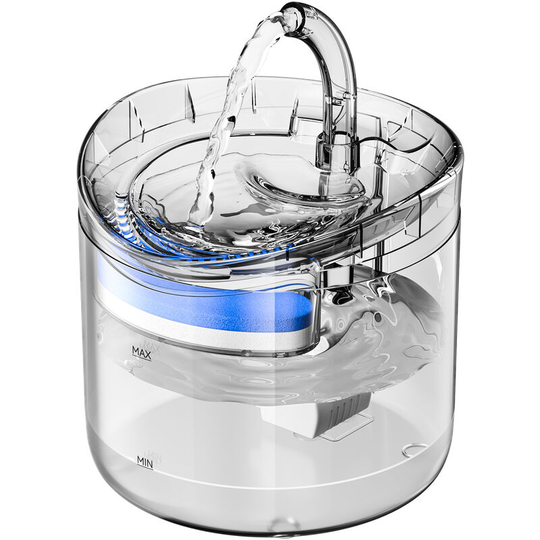 Cat Water Fountain Dog Water Dispenser 1.8L Super Quiet Automatic Pet Drinking FountainTransparent Design