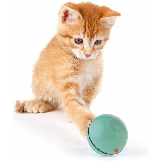 Interactive Cat Toy,Smart Animated Ball, Automatic Rolling Ball, 360 Degree Rotating Ball, Rechargeable Cat Toy Ball with LED Light for Kittens