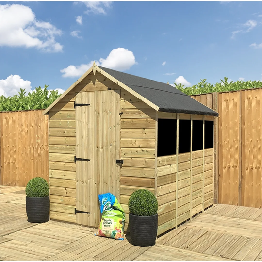 Rudder 5 ft. W x 14 ft. D Solid Wood Garden Shed