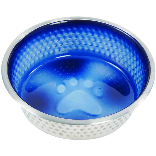Non-slip Stainless Steel Shade Dog Bowl (23cm) (Royal Blue) - Royal Blue - Weatherbeeta
