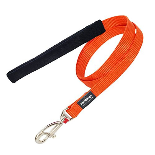 (M, Orange) Red Dingo Plain Dog Lead