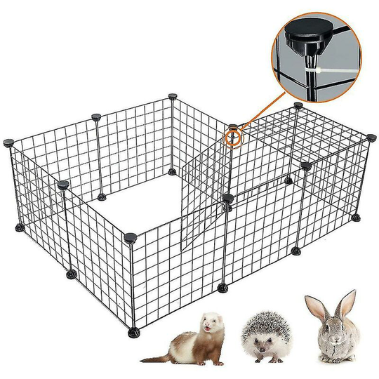Foldable Pet Playpen Iron Fence Puppy Kennel House Exercise Training Puppy Kitten Space Dogs Supplies Rabbits Guinea Pig Cage