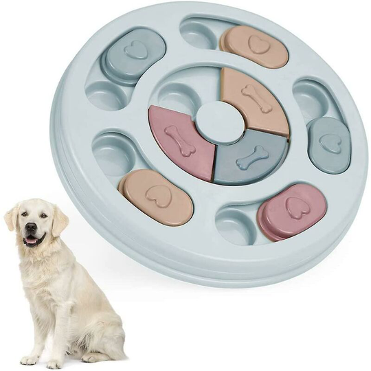 Thsinde Pet Supplies Slow Food Dog Bowl, Durable, Leisure And Decompression (blue)