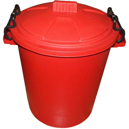 50 Litre Red Plastic Outdoor Bin