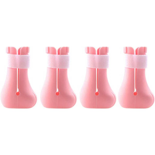 Fvbjd - 4 Pack Anti-Scratch Silicone Cat Shoes, Cat Bath Slippers, Paw Protectors, Breathable Cat Claw Caps, Cat Grooming Nail Covers