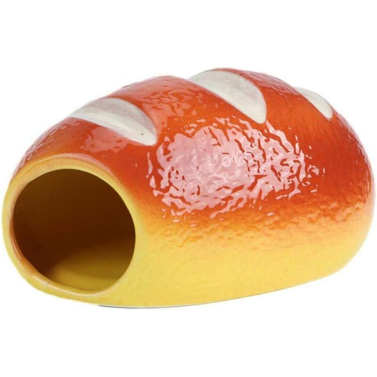 Echoo - Mini Funny Hamster Unique Bread Shape Ceramic House for Small Animals Chinchilla Bed Pet Supplies
