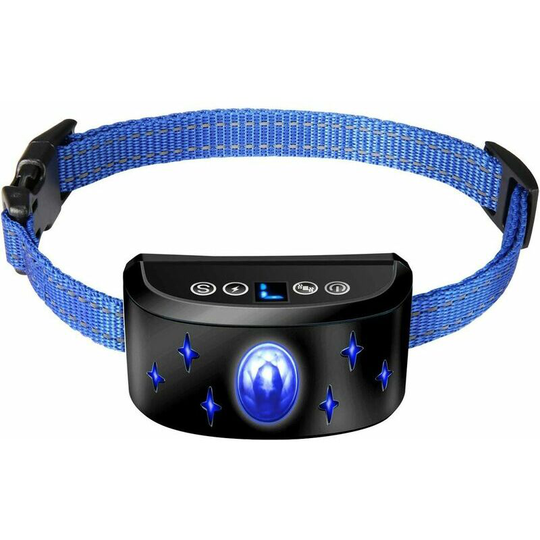 Thsinde - Anti-bark dog collar, automatic training collar with sound / vibration / shock mode, 7 sensitivity levels, rechargeable and waterproof for