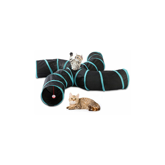 Pet Play Tunnel 4 Way Foldable Tunnel Toy