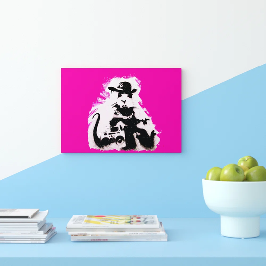 Pimp Rat by Banksy - Wrapped Canvas Painting Print