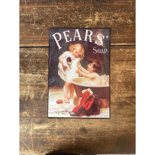 Pears Soap Bath Puppy Dog Bathroom - Metal Sign
