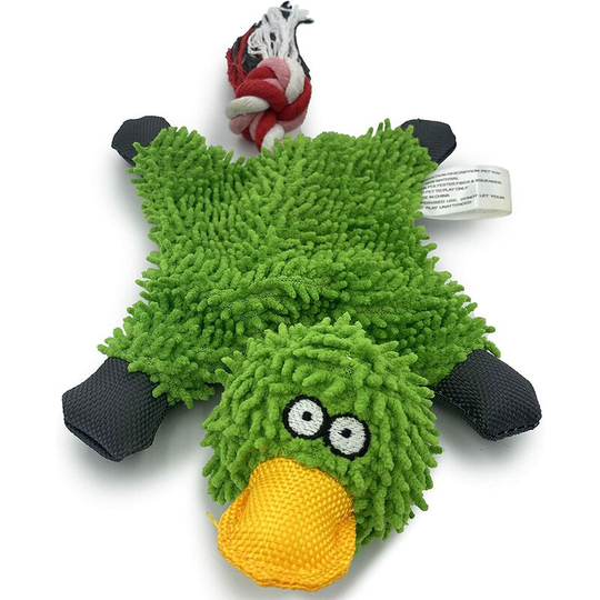 Squeaky dog toy for small and medium-sized dogs, with squeaking sound, crepe paper, rope to make the plush dog toy more interactive and interesting,