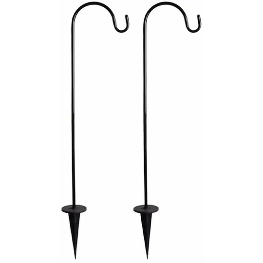 Garden Shepherd Hooks,BR-Vie 2 pcs Shepherd Hooks Bracket, Iron Shepherd Hook Lantern Hook for Bird Feeders Outdoor Decor Plants Lights Lanterns