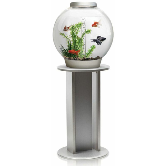Biorb - Classic 30L Aquarium in Silver with mcr led Lighting and Silver Stand