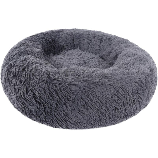 Modou - Round Fluffy Dog Cat Bed Donut Shape Fluffy Dog Bed Plush Antistress Comfortable Washable For Dogs Cats Small Medium Large XH034