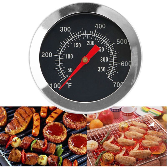 Barbecue bbq Pit Smoker Grill Thermometer Temp Gauge, Stainless Steel Oven Cooking bbq Probe Thermometer