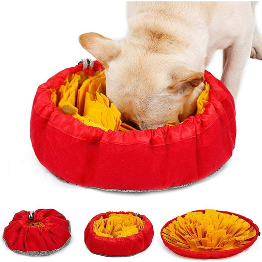 Solid Search Mat Dog Snuffle Mat Cat Machine Washable Multifunction Collapsible Dog Bowl Toy Dog Mat Educator Dog Play Yellow / Red